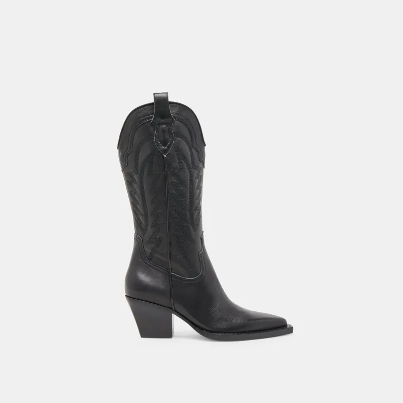 RYLAND BOOTS BLACK LEATHER sold by Dolce Vita