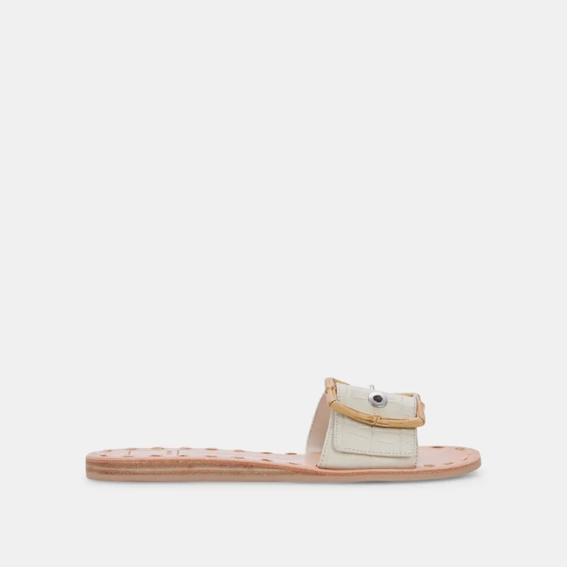 DASA SANDALS EGGSHELL EMBOSSED LEATHER sold by Dolce Vita