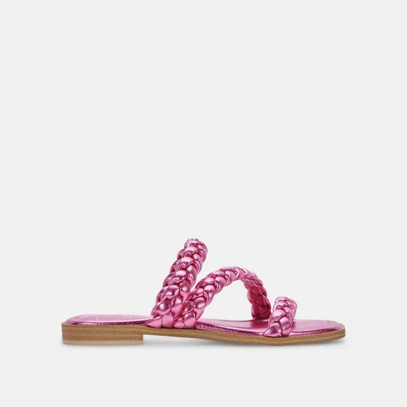 IMAN SANDALS MAGENTA METALLIC STELLA sold by Dolce Vita