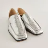 BENY WIDE FLATS SILVER DISTRESSED LEATHER sold by Dolce Vita