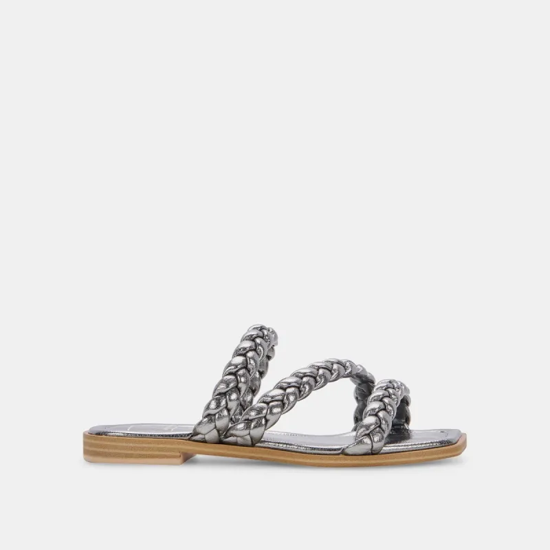IMAN SANDALS GRAPHITE METALLIC STELLA sold by Dolce Vita
