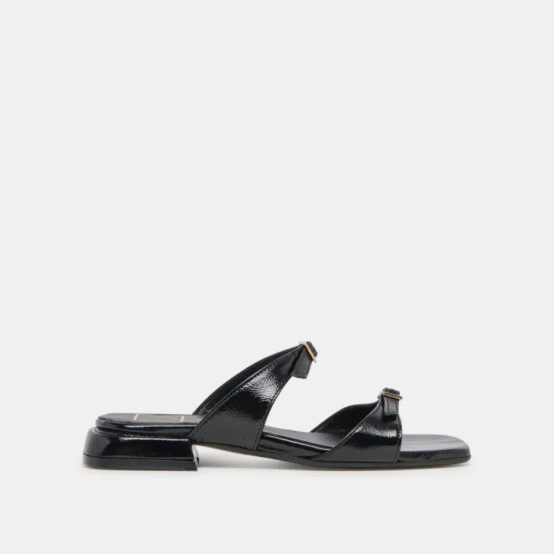 LAVERN SANDALS MIDNIGHT CRINKLE PATENT sold by Dolce Vita