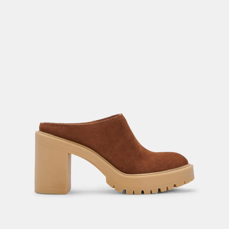 CARRY HEELS CAMEL SUEDE sold by Dolce Vita