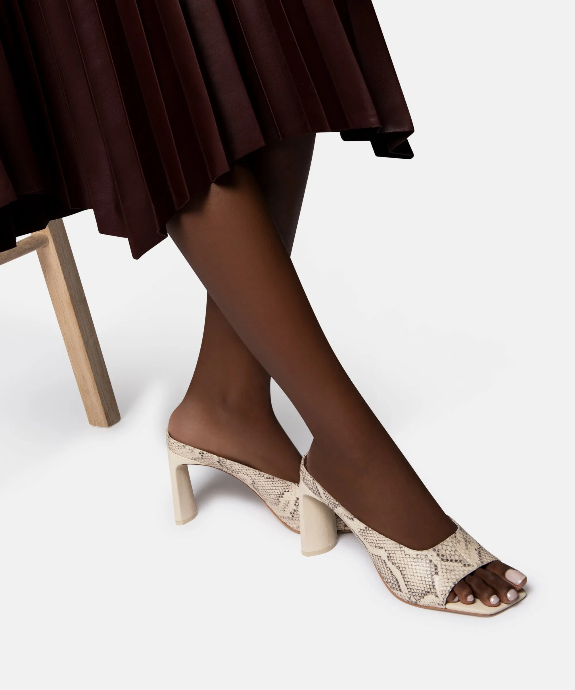 DESI HEELS BONE SNAKE PRINT LEATHER re:vita sold by Dolce Vita product image thumbnail 2