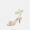 MAISON HEELS IVORY LEATHER sold by Dolce Vita