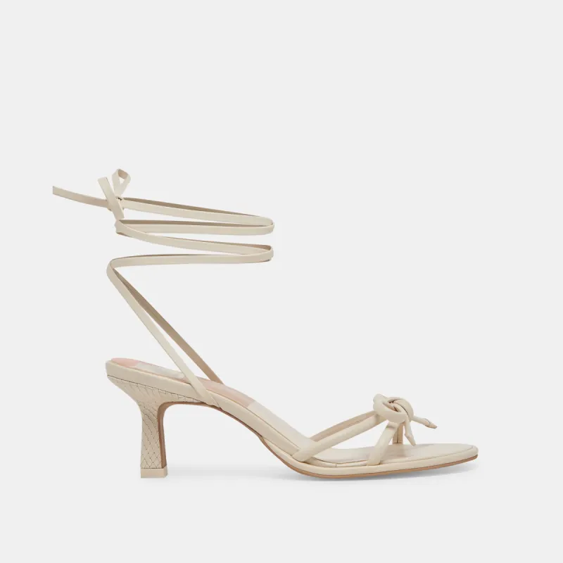 MAISON HEELS IVORY LEATHER sold by Dolce Vita