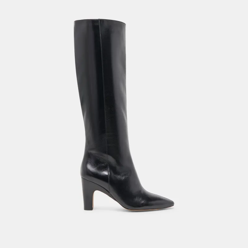 NELAS BOOTS BLACK LEATHER sold by Dolce Vita