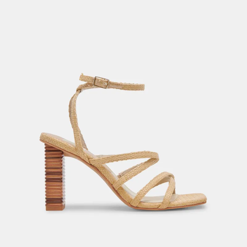 JENKO HEELS LT NATURAL RAFFIA sold by Dolce Vita