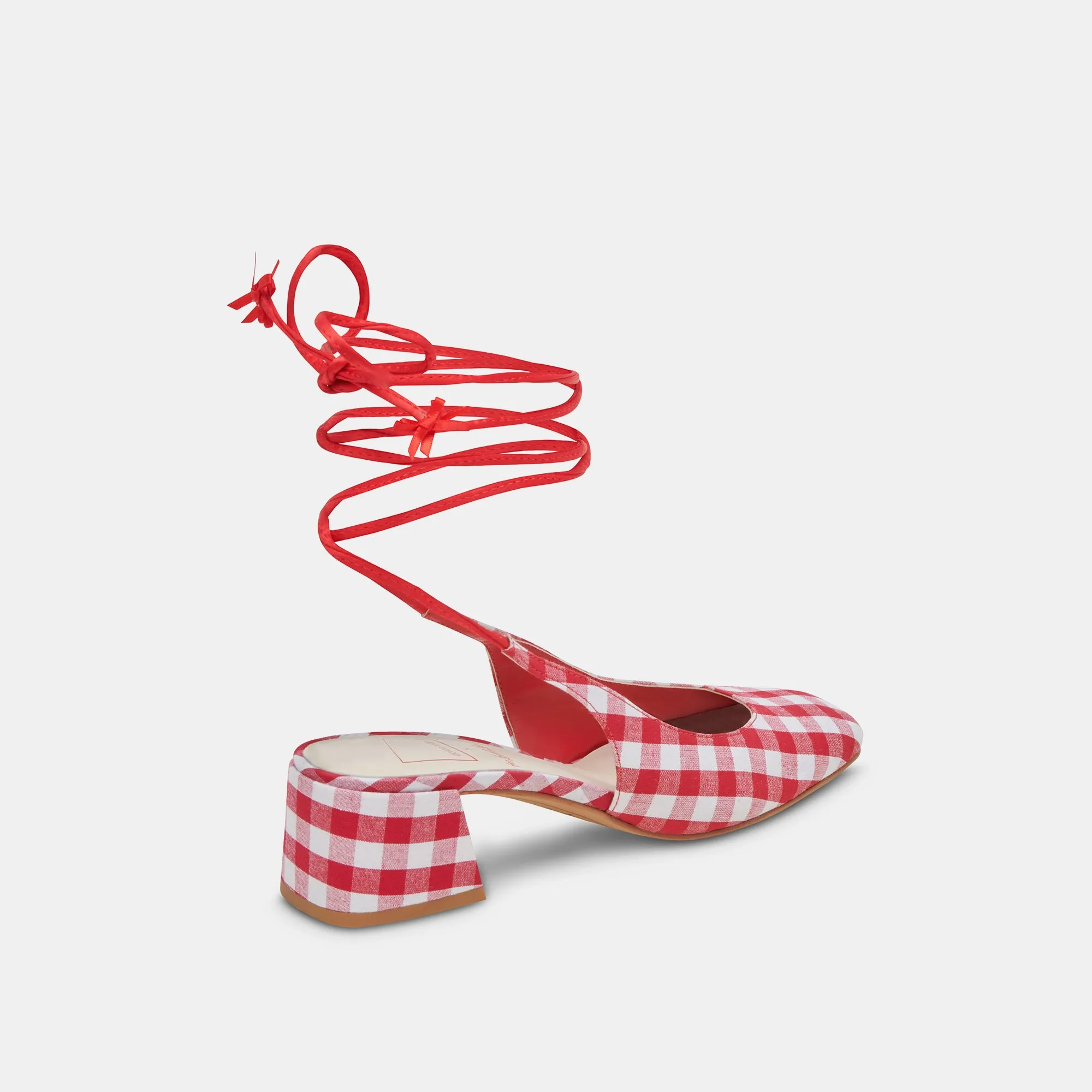 ELODIE HEELS WHITE RED GINGHAM sold by Dolce Vita product image thumbnail 3