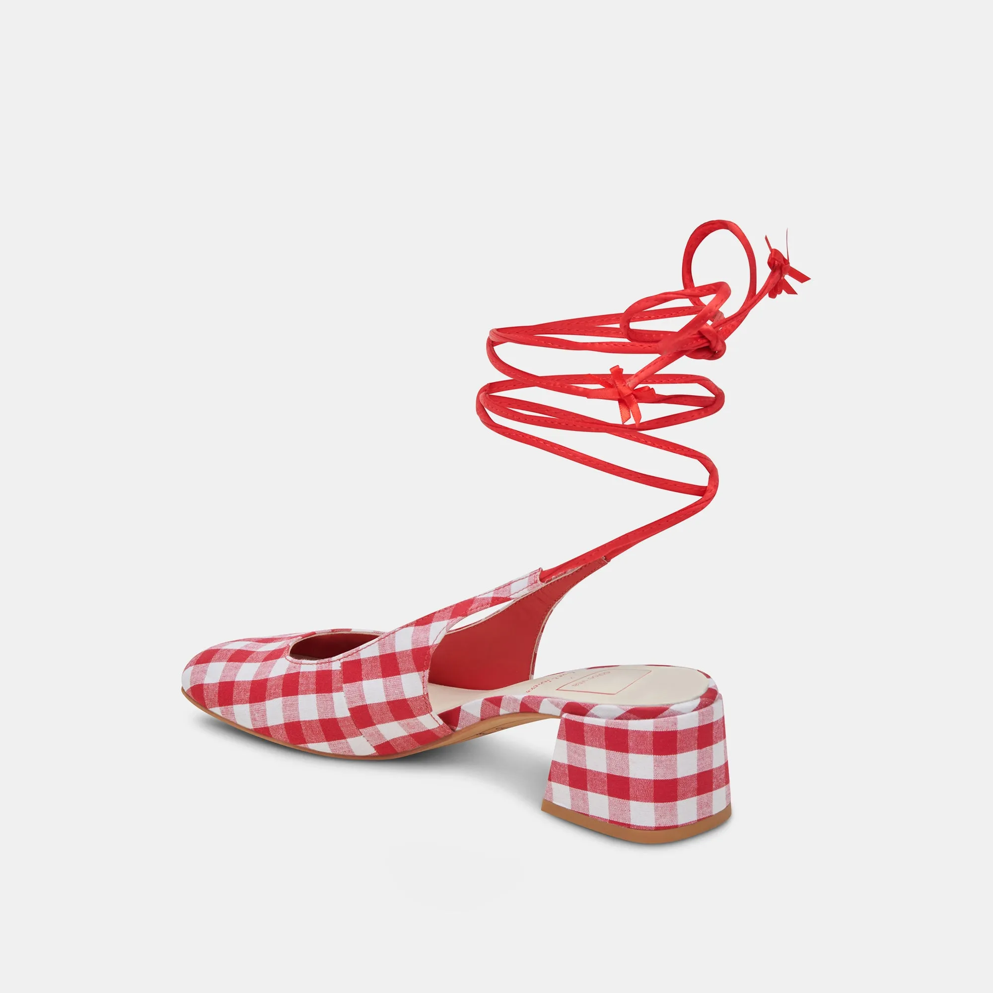 ELODIE HEELS WHITE RED GINGHAM sold by Dolce Vita product image thumbnail 5