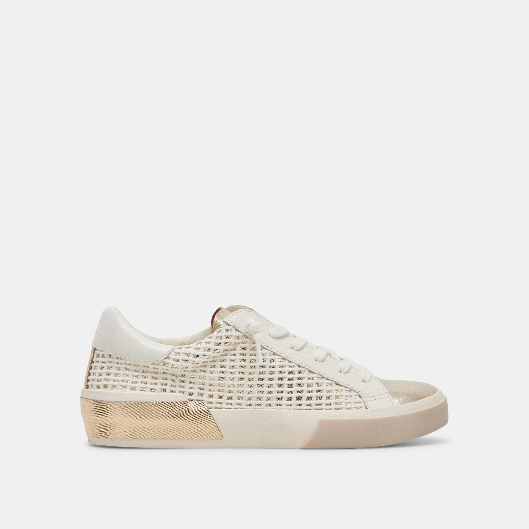 ZINA SNEAKERS BONE GOLD WOVEN sold by Dolce Vita