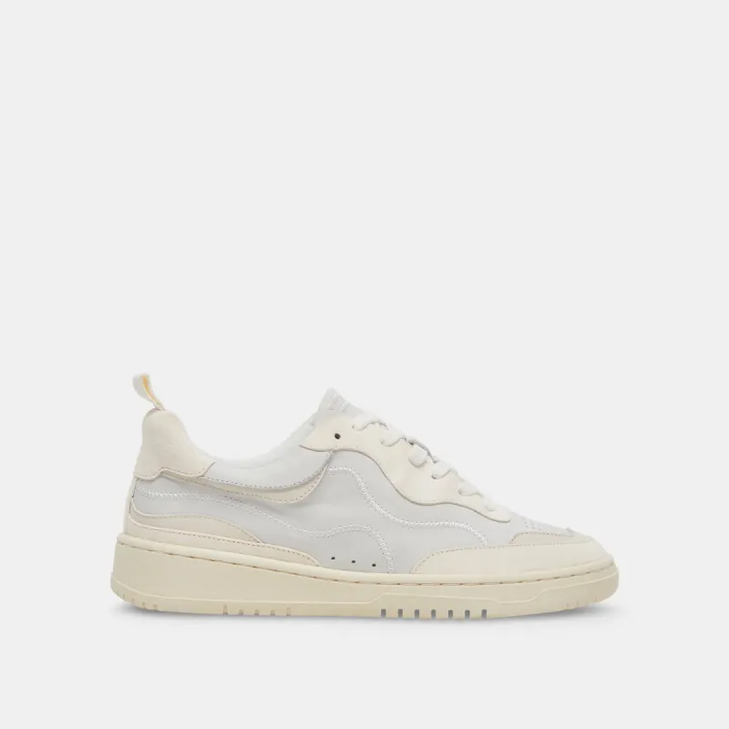 ADELLA SNEAKERS OFF WHITE LEATHER sold by Dolce Vita