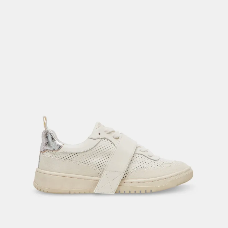 ALVAH SNEAKERS WHITE PERFORATED LEATHER sold by Dolce Vita