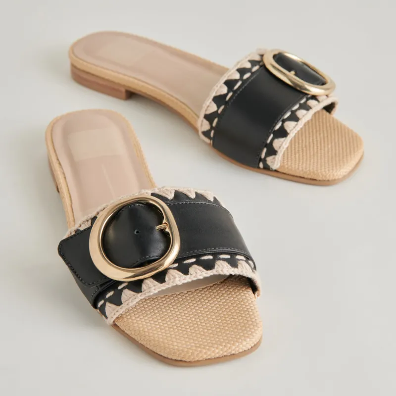 GRECIA SANDALS BLACK LEATHER sold by Dolce Vita