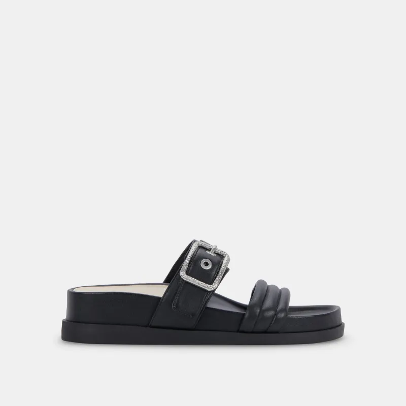 SHAILA SANDALS BLACK LEATHER sold by Dolce Vita
