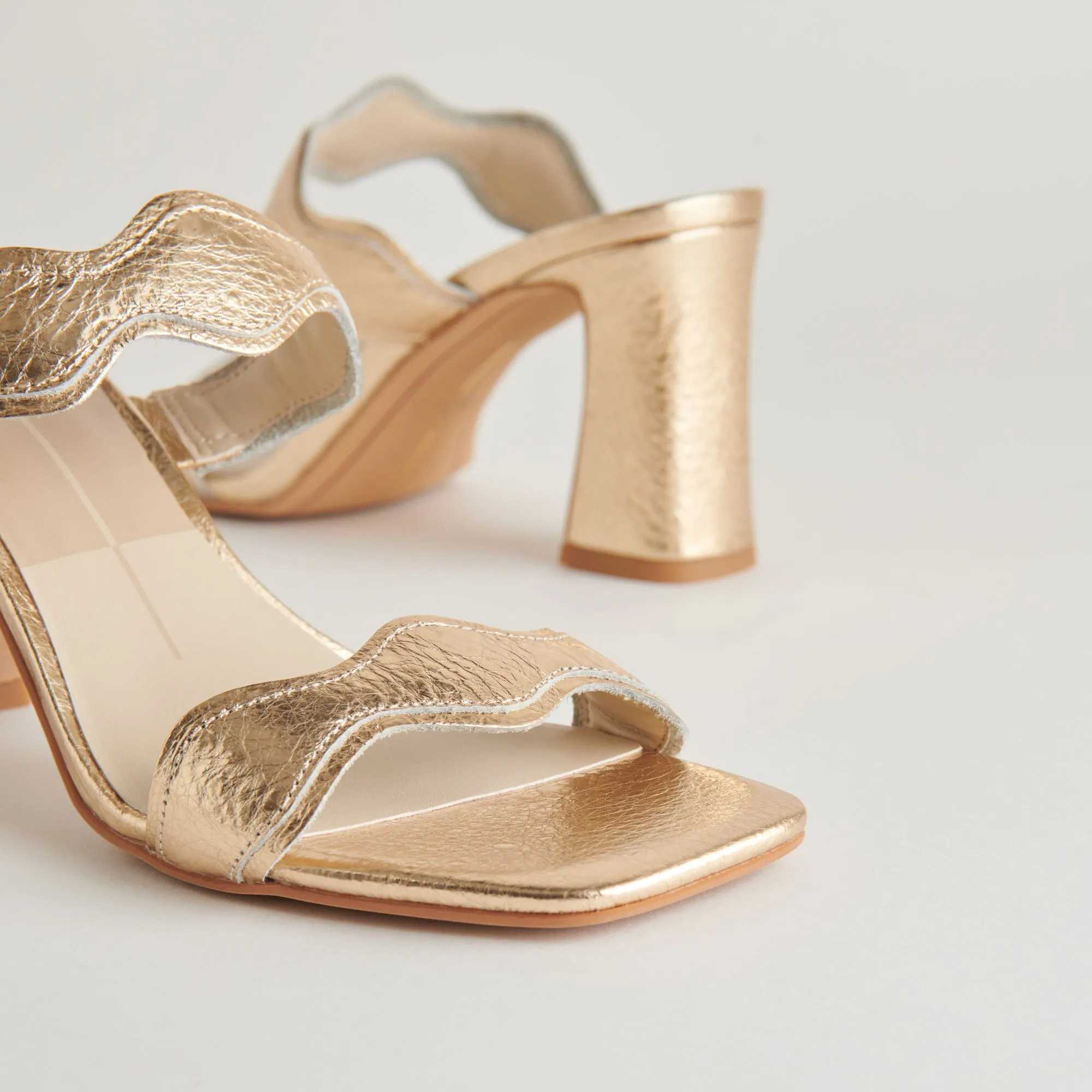 ILVA HEELS GOLD DISTRESSED LEATHER - re:vita sold by Dolce Vita product image thumbnail 3