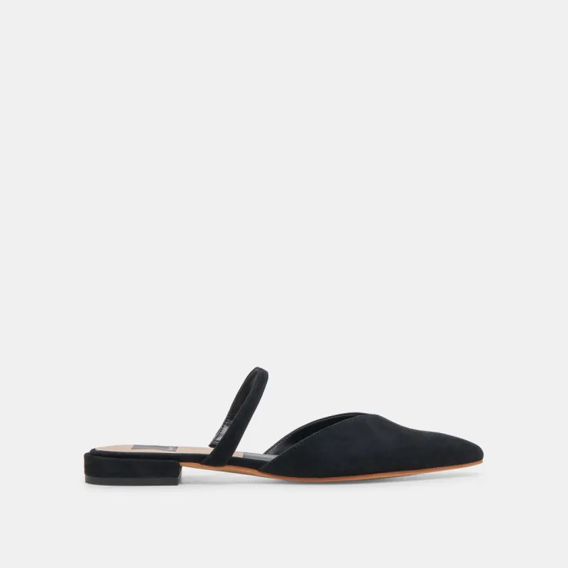 KANIKA FLATS ONYX SUEDE sold by Dolce Vita