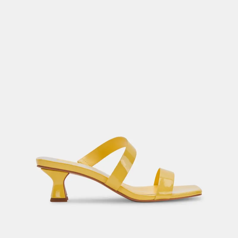 BERTIE HEELS YELLOW PATENT STELLA sold by Dolce Vita