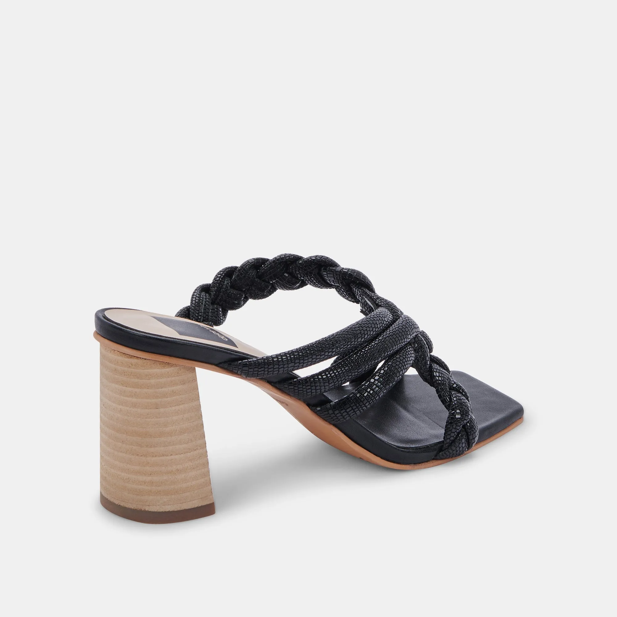 PIPIN HEELS BLACK EMBOSSED LEATHER - re:vita sold by Dolce Vita product image thumbnail 4