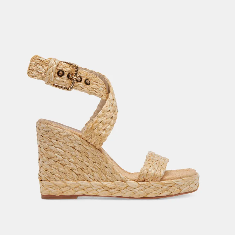 ALDONA WEDGES LT NATURAL RAFFIA sold by Dolce Vita