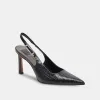 KRISTA HEELS NOIR EMBOSSED LEATHER sold by Dolce Vita