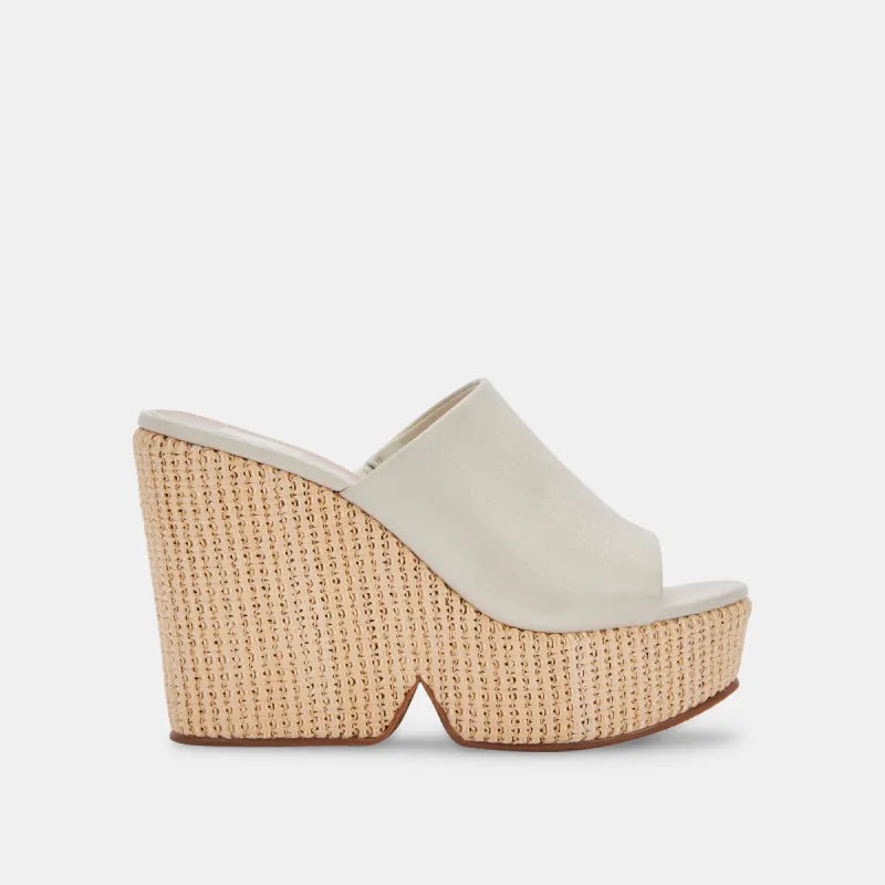GILMA WEDGES IVORY LEATHER sold by Dolce Vita