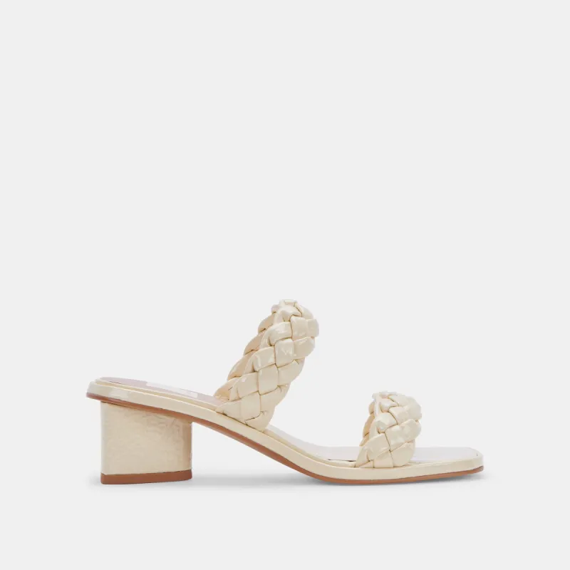 RONIN SANDALS BONE PATENT STELLA sold by Dolce Vita