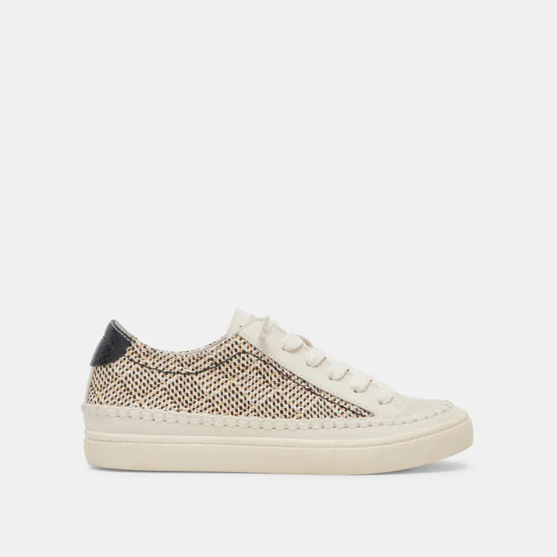 ZOLEN SNEAKERS BLACK NATURAL RAFFIA sold by Dolce Vita