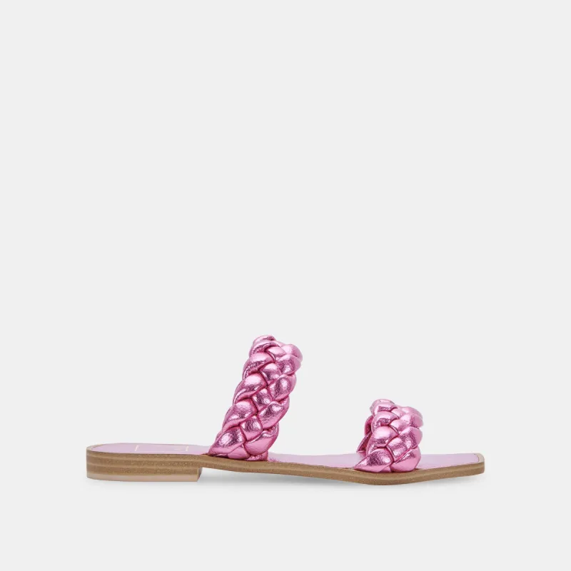 INDY SANDALS MAGENTA METALLIC STELLA sold by Dolce Vita