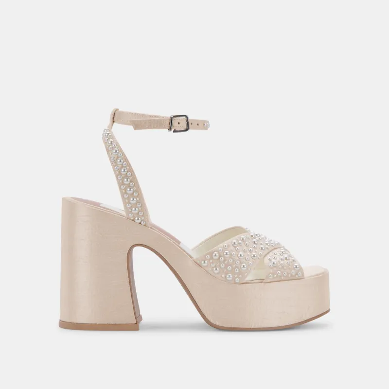 WESSI PEARL HEELS VANILLA PEARLS sold by Dolce Vita