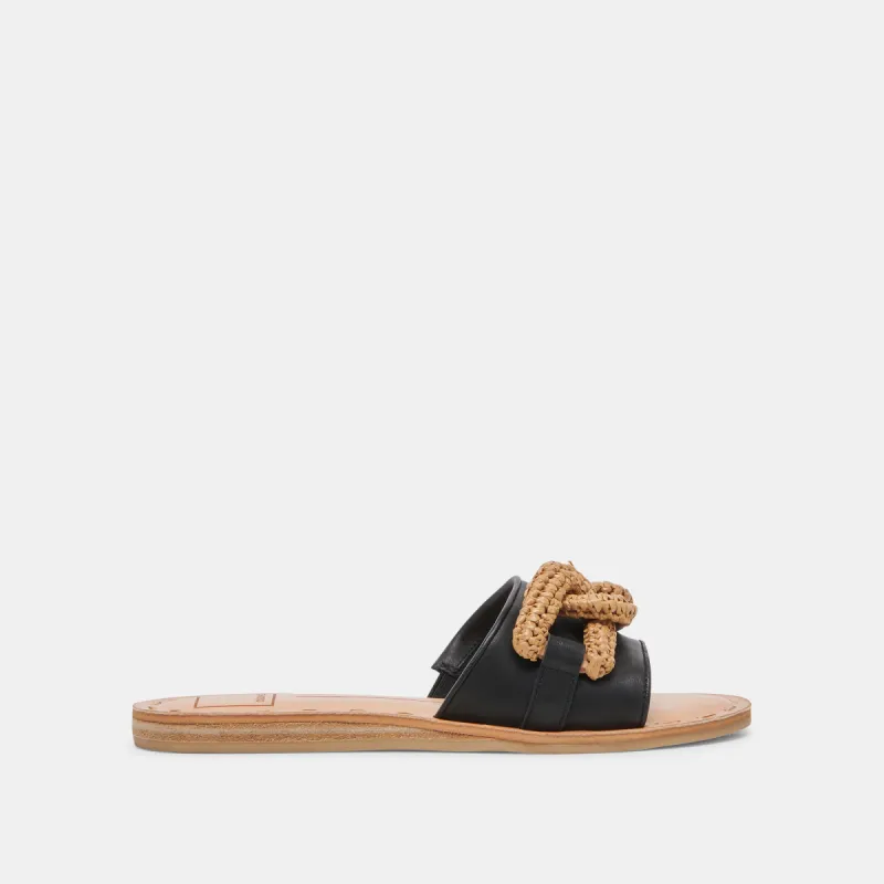 DESA SANDALS BLACK LEATHER sold by Dolce Vita