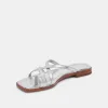 INDIGO SANDALS SILVER DISTRESSED LEATHER sold by Dolce Vita
