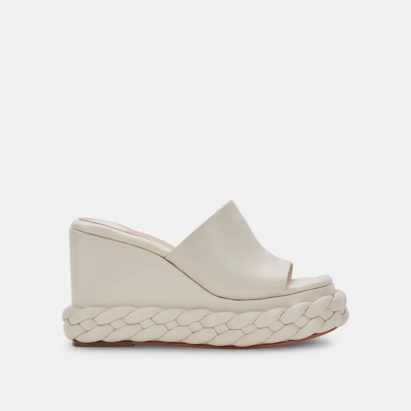 ELENE WEDGES IVORY LEATHER sold by Dolce Vita