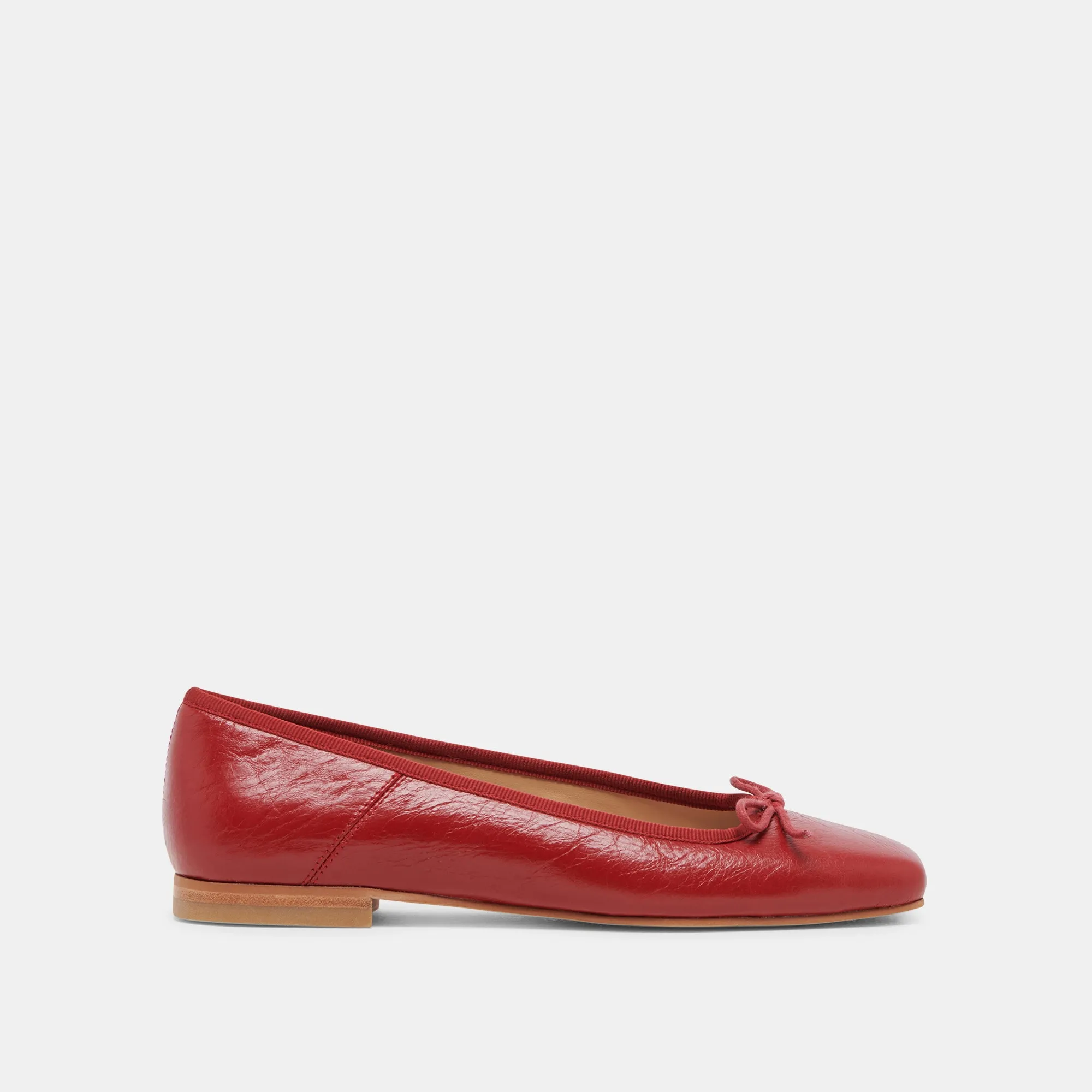 ANISA BALLET FLATS RED CRINKLE PATENT sold by Dolce Vita