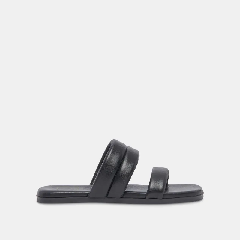 ADORE SANDALS BLACK LEATHER sold by Dolce Vita