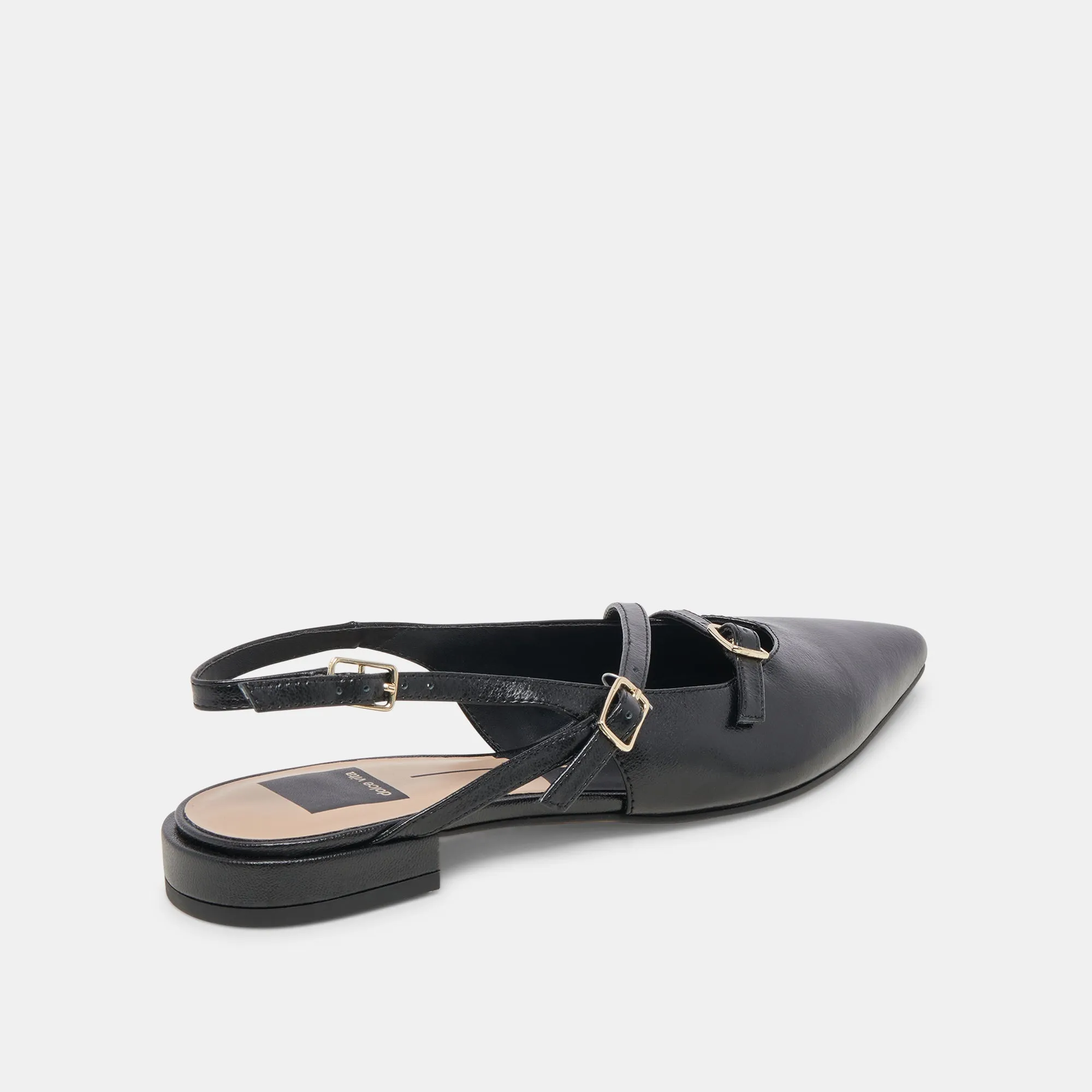 PAMLA WIDE FLATS BLACK CRINKLE PATENT sold by Dolce Vita product image thumbnail 3