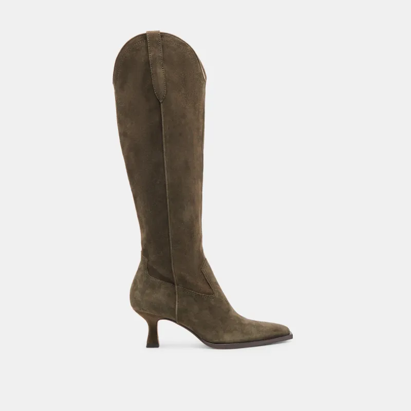 ARIANA BOOTS ARMY SUEDE sold by Dolce Vita