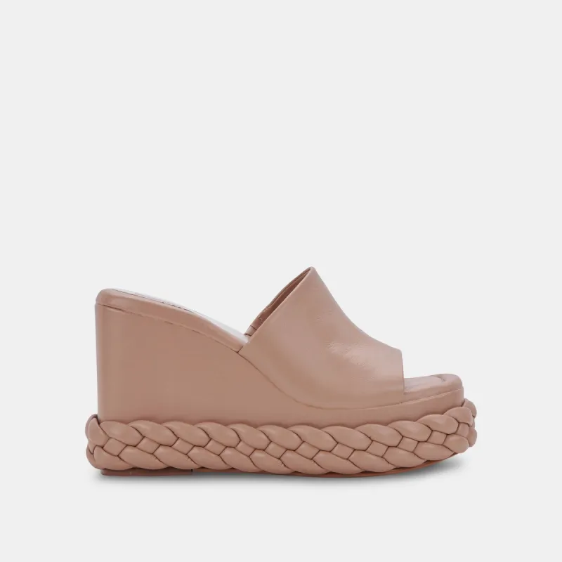 ELENE WEDGES CAFE LEATHER sold by Dolce Vita