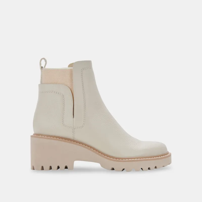 HUEY H2O WIDE BOOTIES OFF WHITE LEATHER sold by Dolce Vita