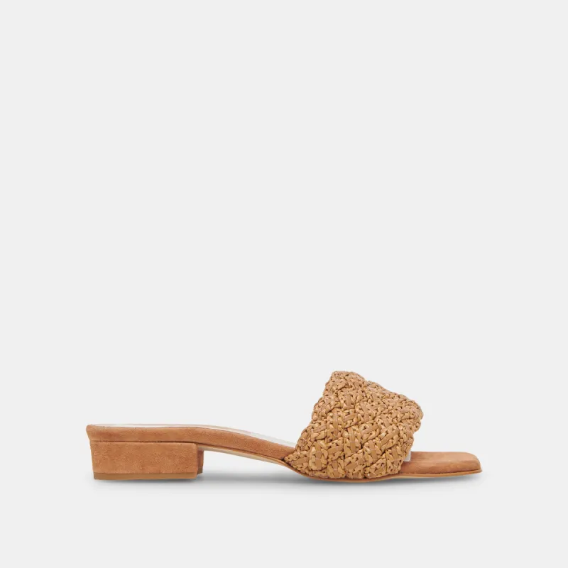 FRAZ SANDALS TAN MULTI WOVEN sold by Dolce Vita