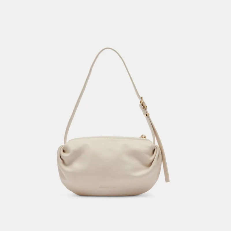 LIVI SHOULDER BAG IVORY LEATHER sold by Dolce Vita