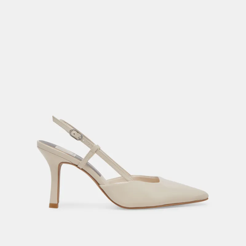 KIM HEELS IVORY CRINKLE PATENT sold by Dolce Vita