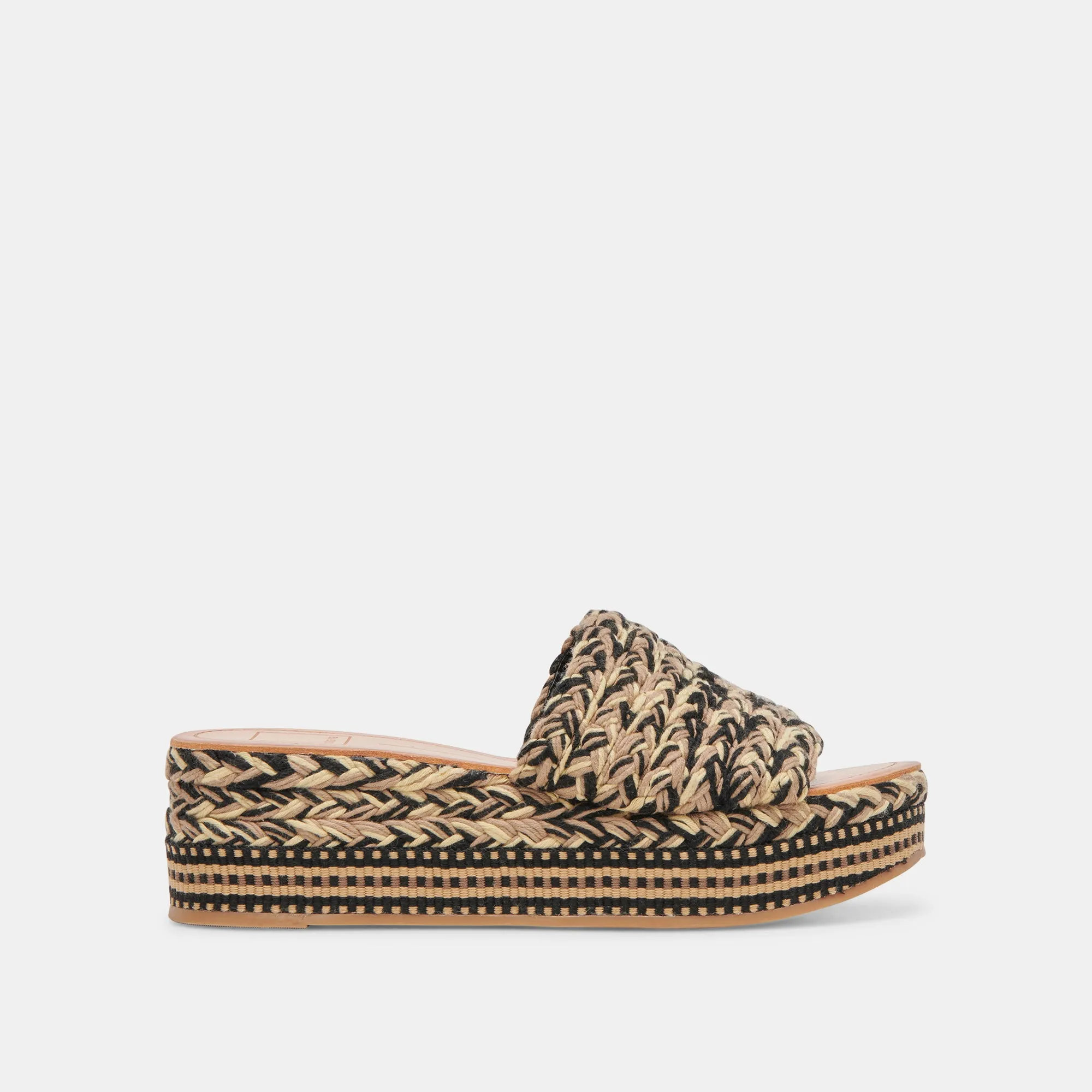 PAZLI SANDALS BLACK MULTI WOVEN sold by Dolce Vita