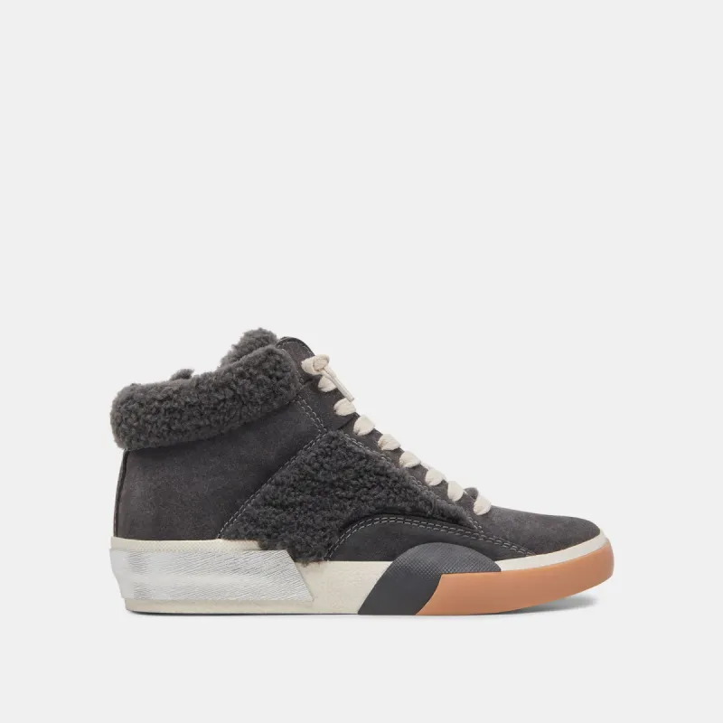 ZILVIA PLUSH SNEAKERS ANTHRACITE SUEDE sold by Dolce Vita