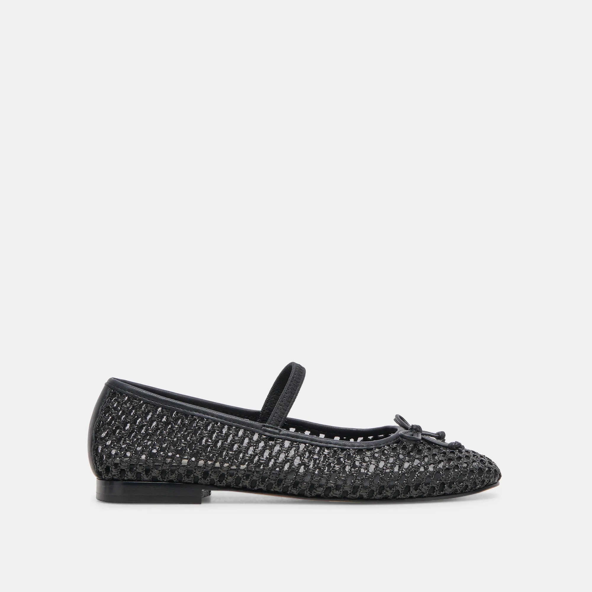 CARIN RAFFIA BALLET FLATS ONYX RAFFIA sold by Dolce Vita