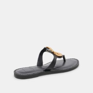 WAKYA SANDALS BLACK LEATHER sold by Dolce Vita