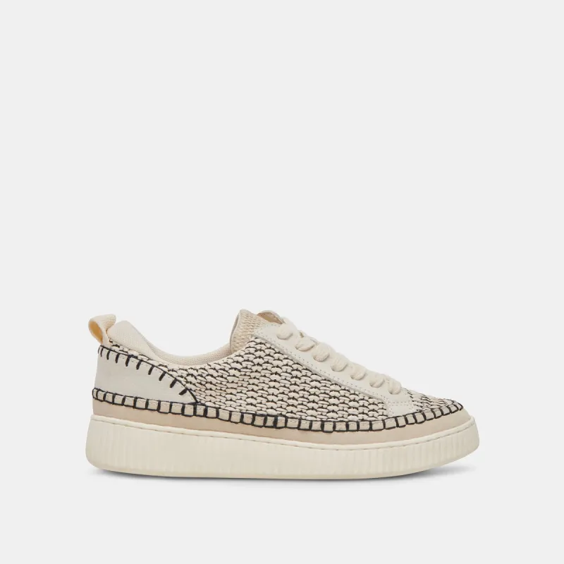 NICONA SNEAKERS BLACK NATURAL RAFFIA sold by Dolce Vita