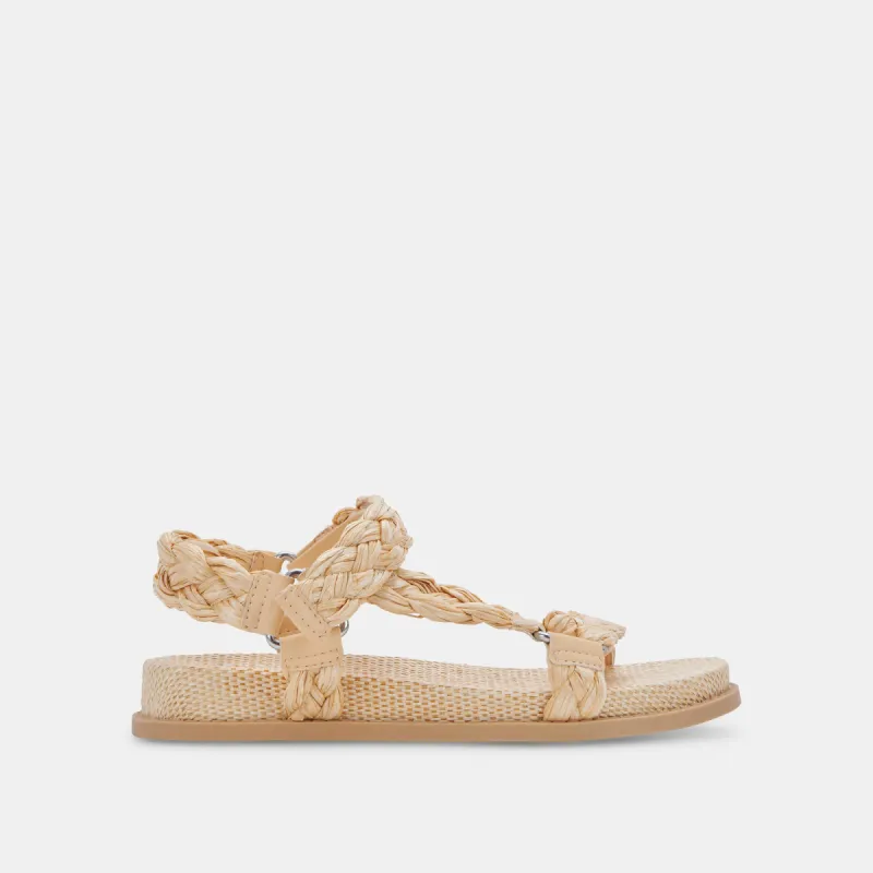 GIMRA SANDALS LT NATURAL RAFFIA sold by Dolce Vita