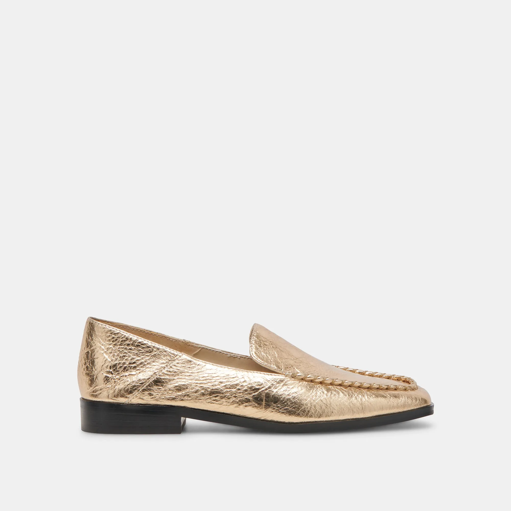 BENY FLATS GOLD DISTRESSED LEATHER sold by Dolce Vita