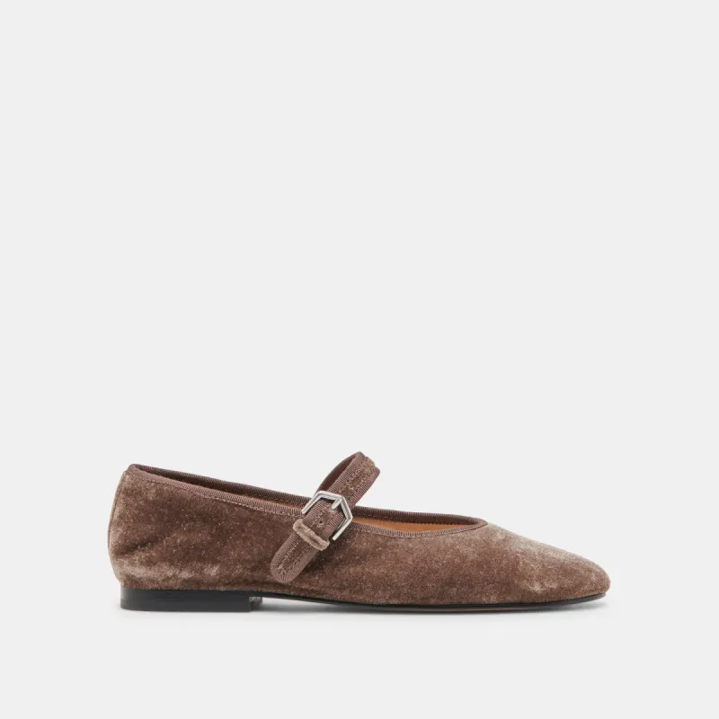 ROSLYN BALLET FLATS SMOKE VELVET sold by Dolce Vita